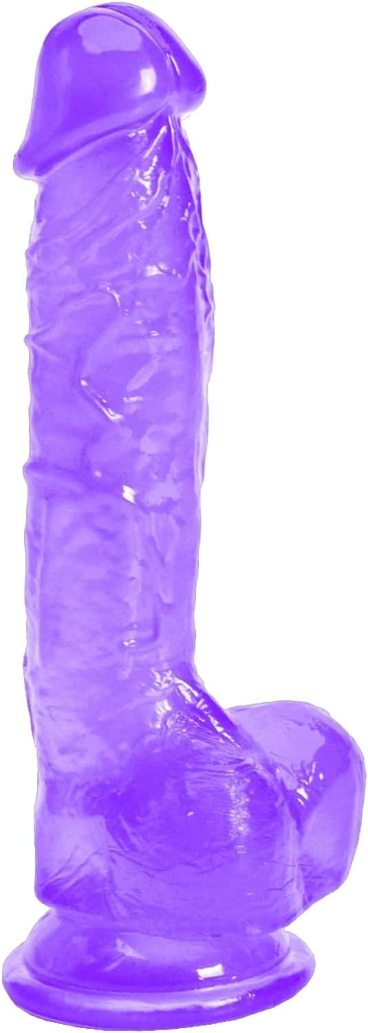 Realsitc Dildos, Sex Toy for Women, 8.5 Inch Ultra Soft Lifelike Silicone Big Dildo with Strong Suction Cup G Spot Stimulator Adult Toys for Women or Beginer Sexual Pleasure Tools for Women,Purple