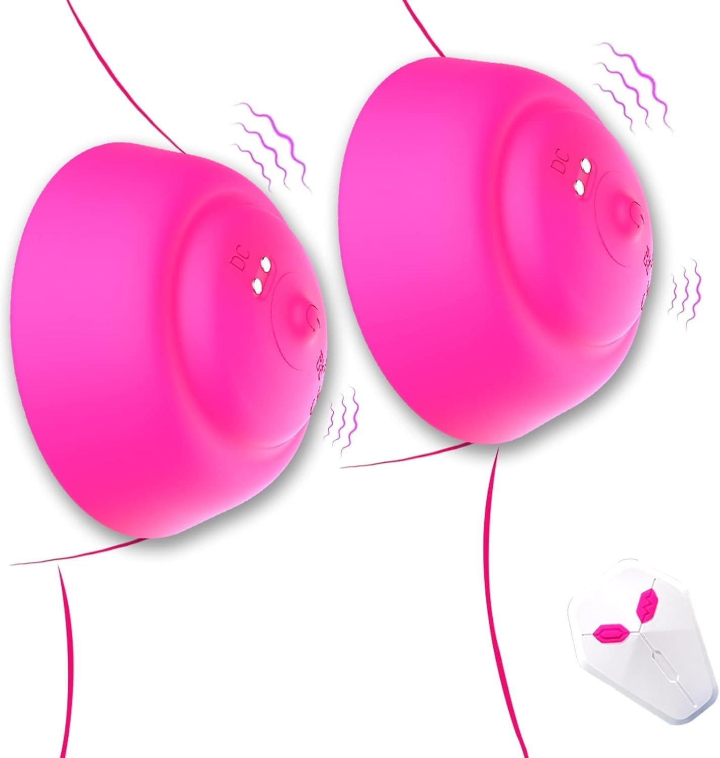 Nipple Toy Vibrator for Women with Remote Control,Wireless Nipple Clamps Sucking Stimulator with 10 Vibrating Speed Modes, Adult Sex Toys for Women Couples Pleasure Pink