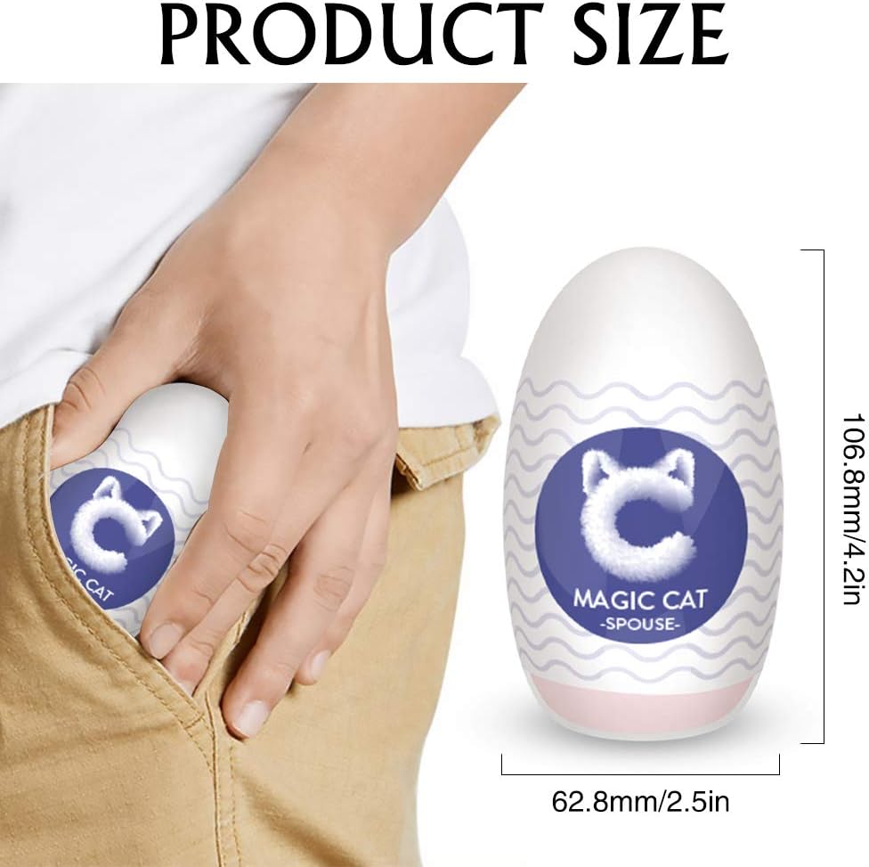 【Mature Women】 Ultra-Stretchy Masturbators Egg,Handheld Male Masturbators Cup with Softer Wrapped, Realistic Pocket Pussy Stroker with Strong Suctions, Adult Sex Toy for Men with 3D Lifelike Vagina