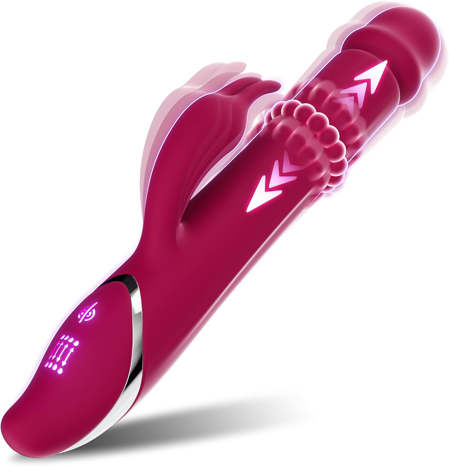 Vibrator Dildos Women Sex Toys - Adult Toys 3 In1 G Spot Vibrator With 7 Vibration and 7 Beads Sliding Modes Thrusting Vibrator, Female Couple Sex Toys Dildo Clitoral Stimulator Adult Sex Toys & Games