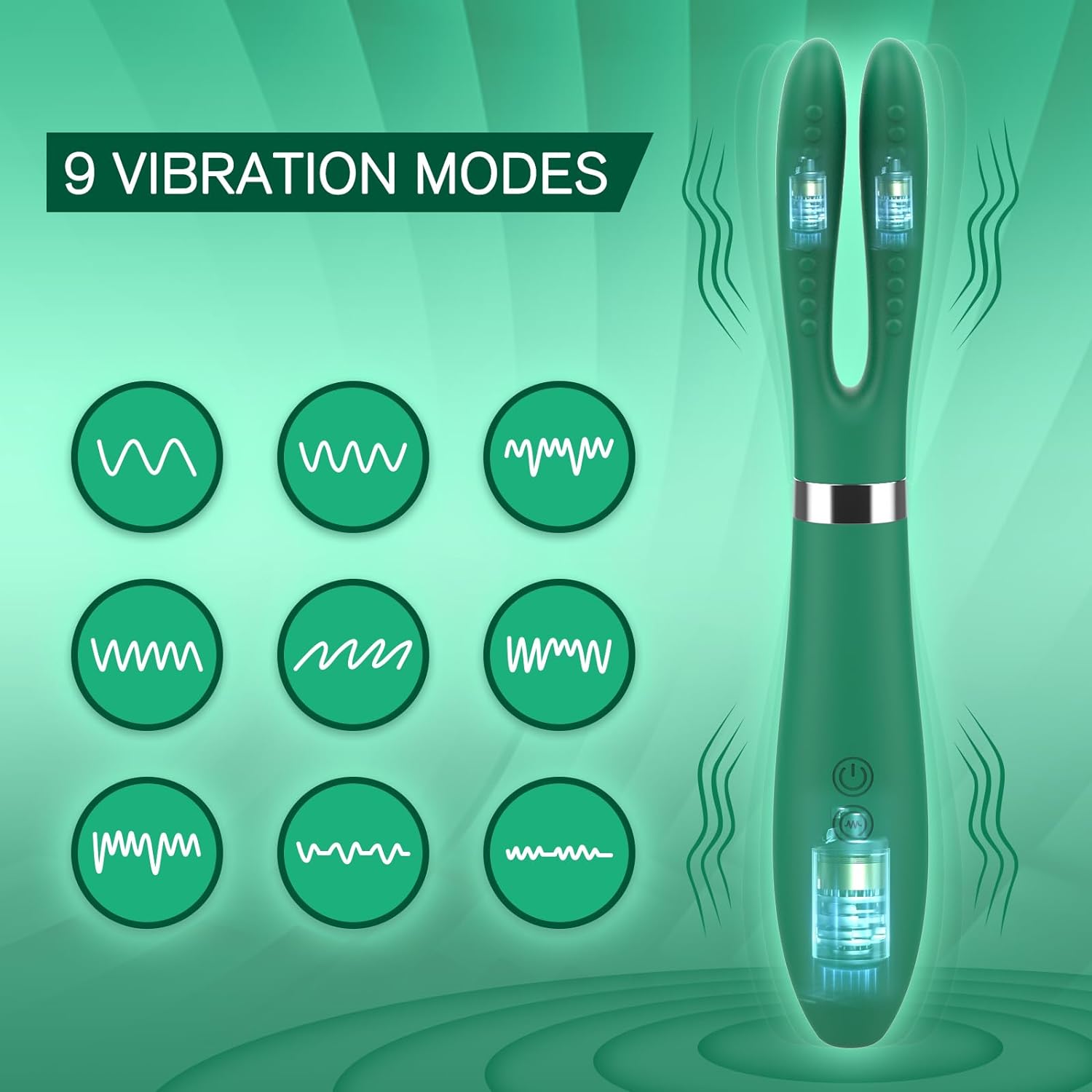 Sex Toys Clitoral Vibrator Dildo - Adult Toys Vibrating Dildo Clit Stimulator with 9 Vibration Modes, Women Vibrator G Spot Vibrator for Nipples | Female Sex Toys Adult Toys for Women Couple (Green)