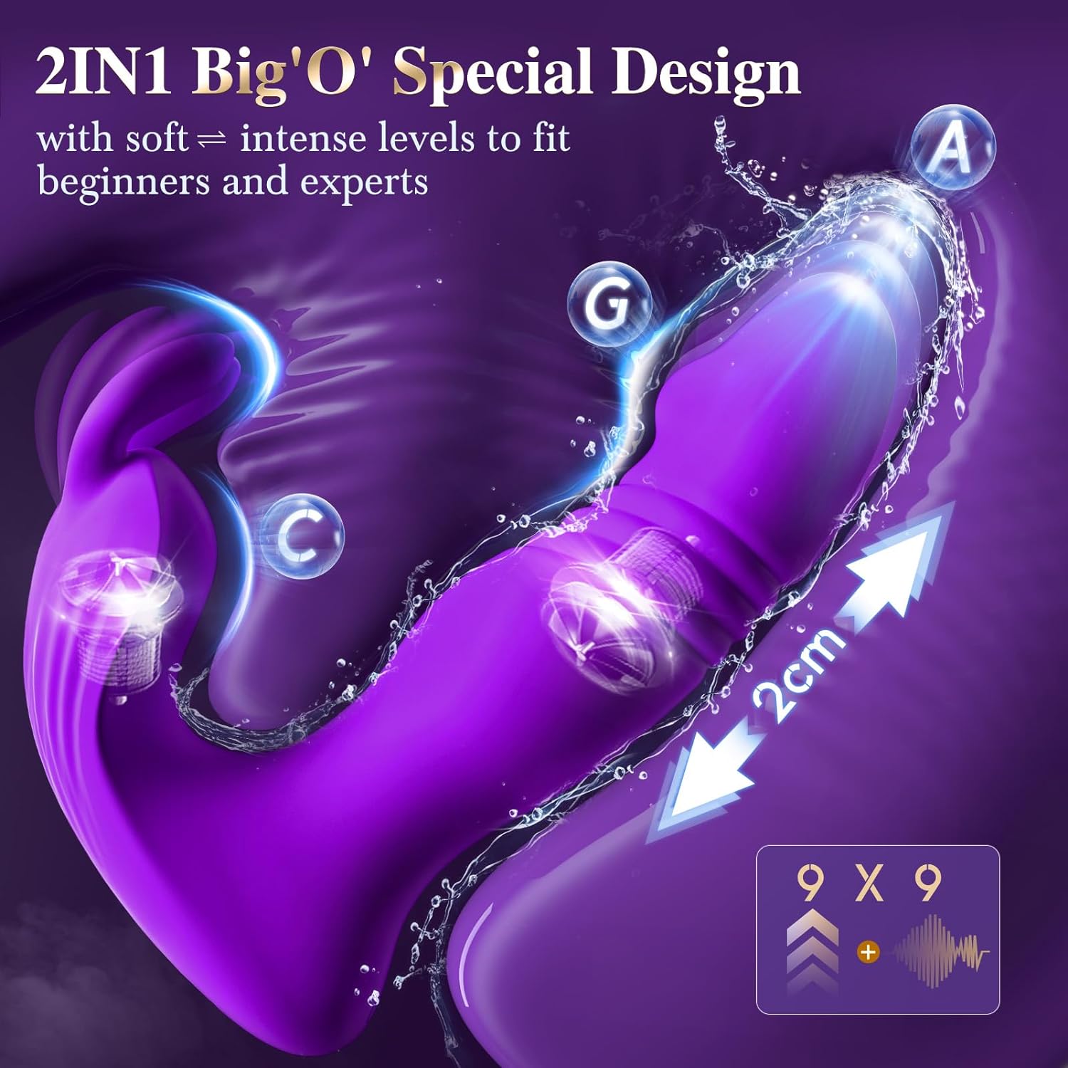 Adult Sex Toys Women Sex Toy - 3IN1 App Remote Control Vibrator Wearable, Adult Toys with 9 Vibrating Rabbit Ears & 9 Thrusting Dildo Clitoral Dildos G Spot Vibrators Couples Sex Machine