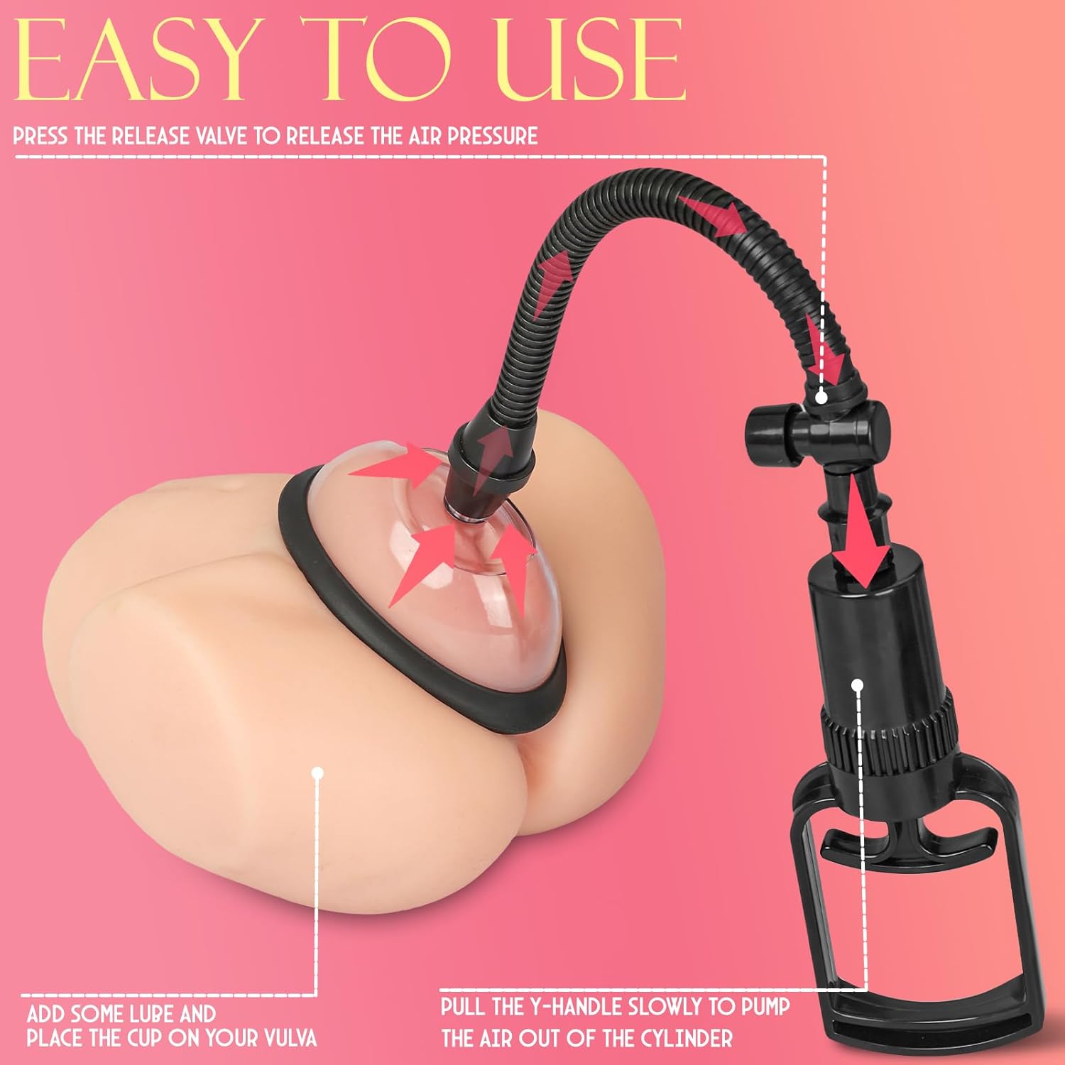 Yeqiz Pussy Pump Sex Toys for Female, Sexual Enhancers Manual Vagina Pump for Intense Stimulation, Adult Toys Clitoral Stimulator to Increases Sensation,Nipple Enhances Sexual Pleasure Tools for Women