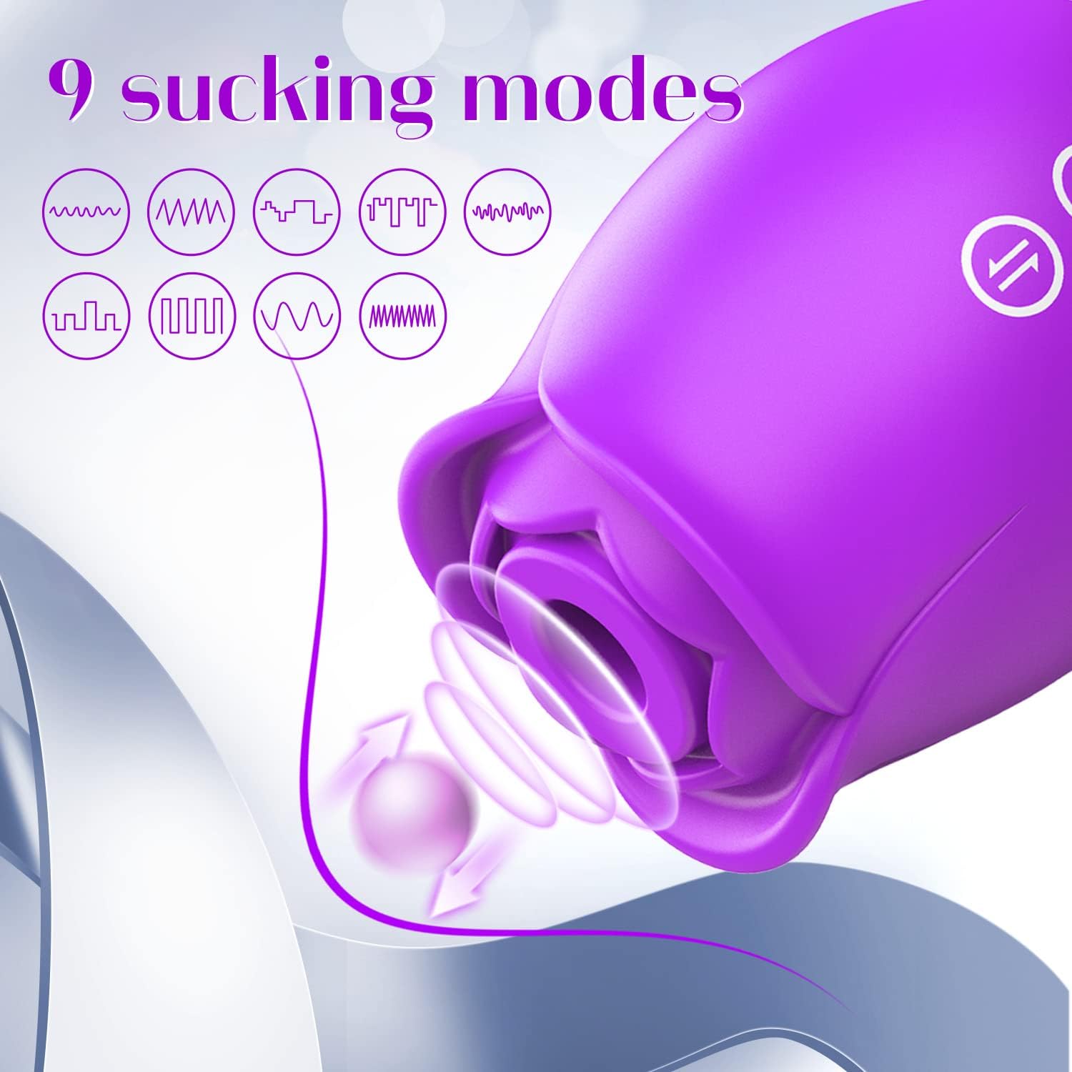 Rose Sex Toy Adult Toys - Rose Vibrator for Women Sex Toys with 9 Sucking Modes, G Spot Vibrator Adult Sex Toys, Toys for Women's Sex Rose Vibrators Sucker Womens Sex Toys for Woman Female