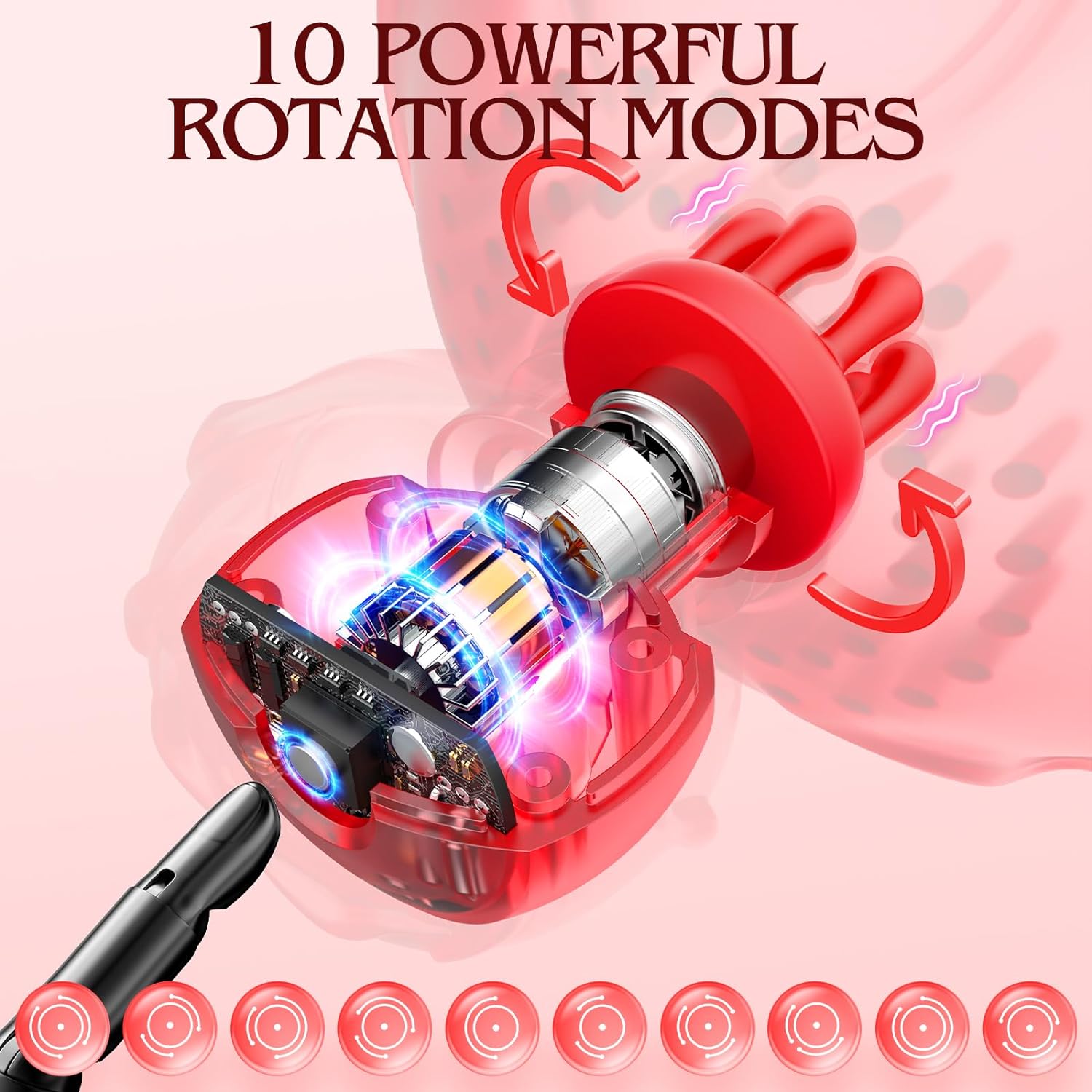 Sex Toys Nipple Toys Rotation - Sex Toy Sucking Stimulator Rose Sex Toy Wireless Nipple Clamps with 10 Powerful Rotation Modes, Rechargeable Adult Toys for Women Couples Pleasure Red