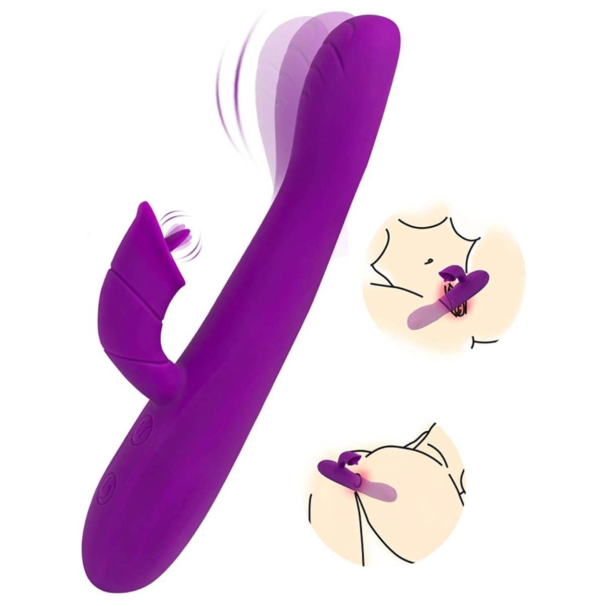 Specially-Made G-Spot Vibratior with Finger Bunny Tongue