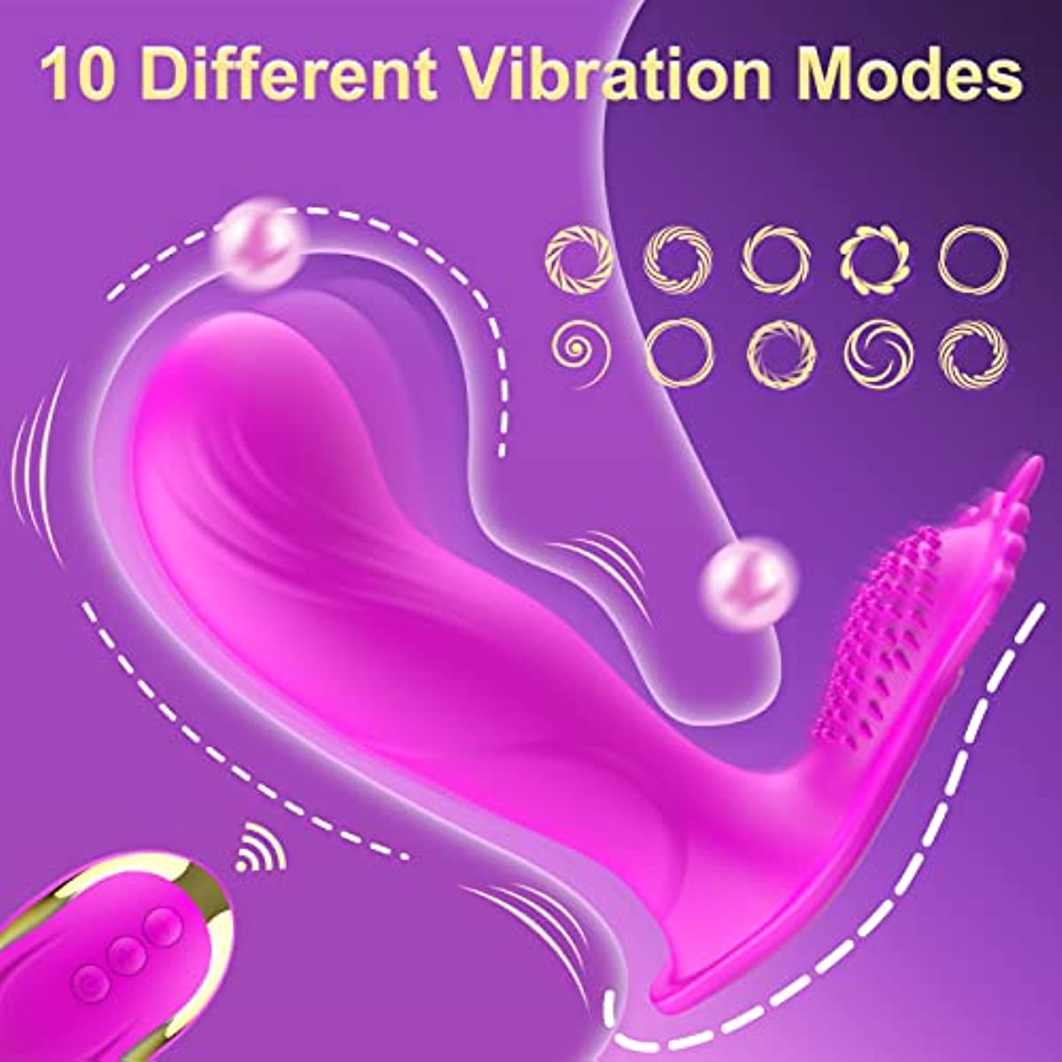 Wearable Panty Vibrator Rose Toy for Clitoral G-spot Stimulation APP Control