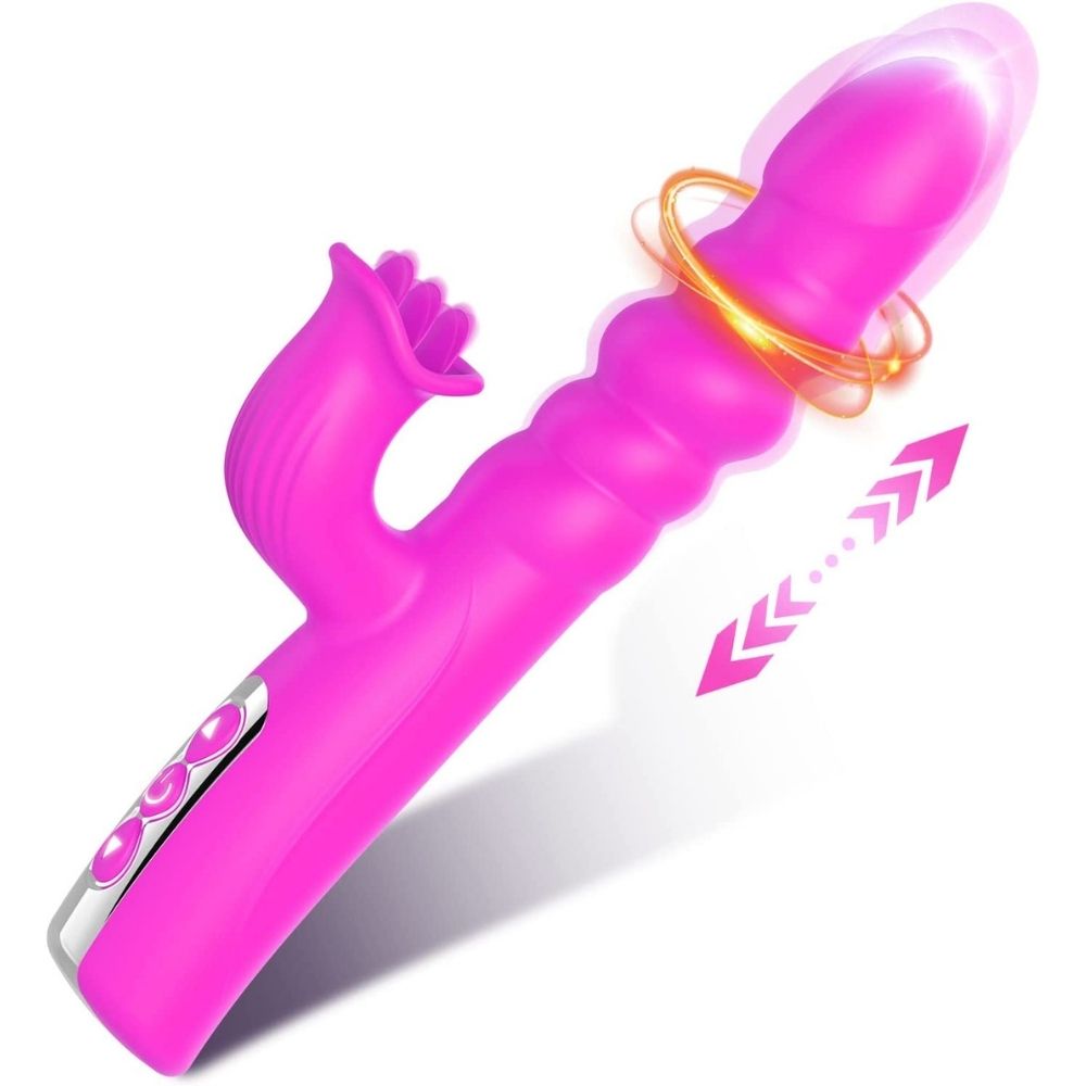 4 in 1 Rabbit Vibrator G Spot Clit Suckers for Woman Sex Toy